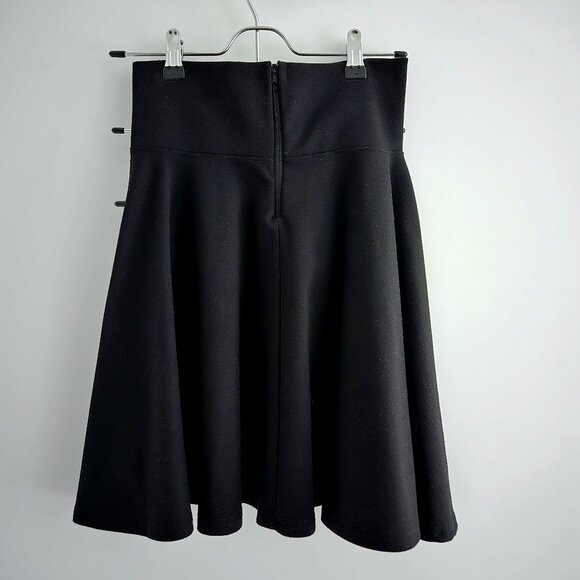 Black Lace Up Zippered Skirt - Picture 4 of 4